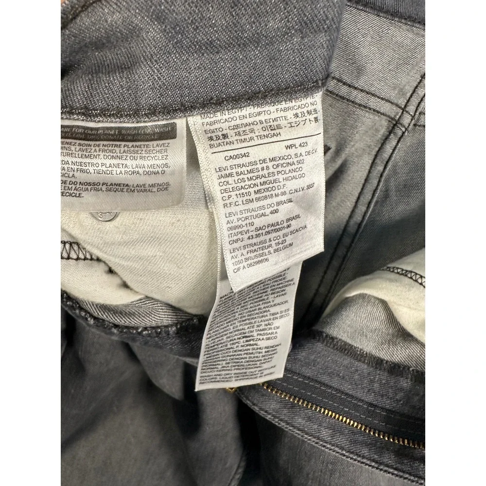 Levis 511 Slim Fit Grey‎ Denim Jeans Mens W34 L34 S40196